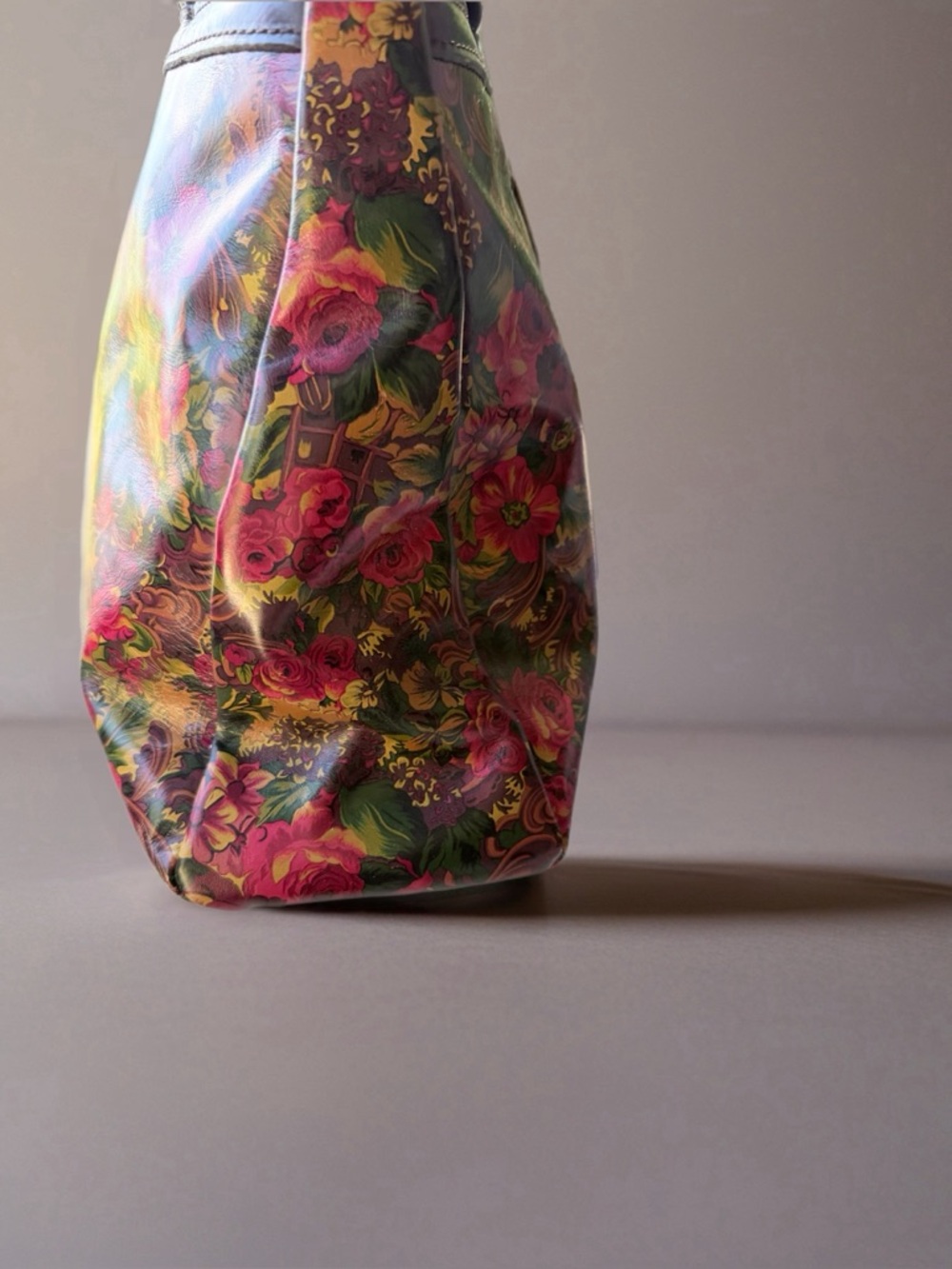 Patricia Nash Red Floral Leather Shoulder Bag - Picture 5 of 10